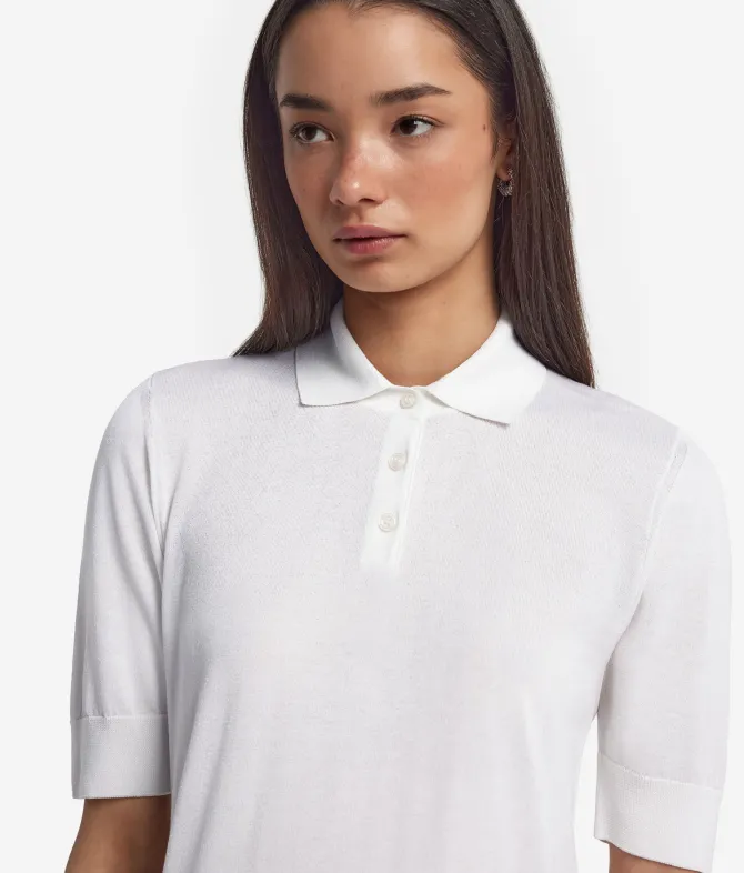 Polo in seta e cotone