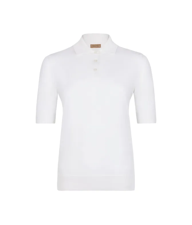 Polo in seta e cotone