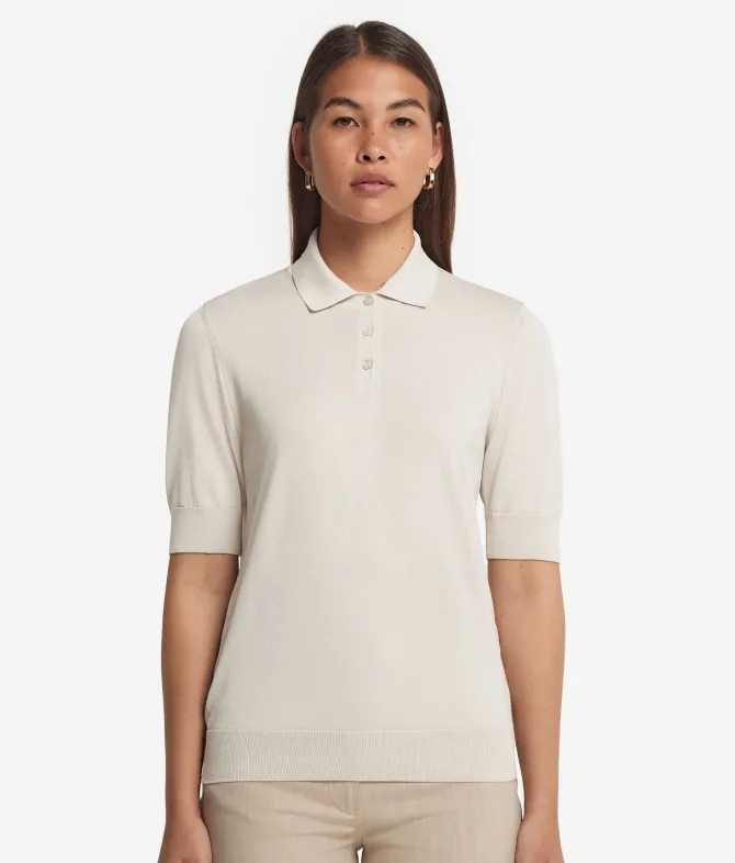 Polo in seta e cotone