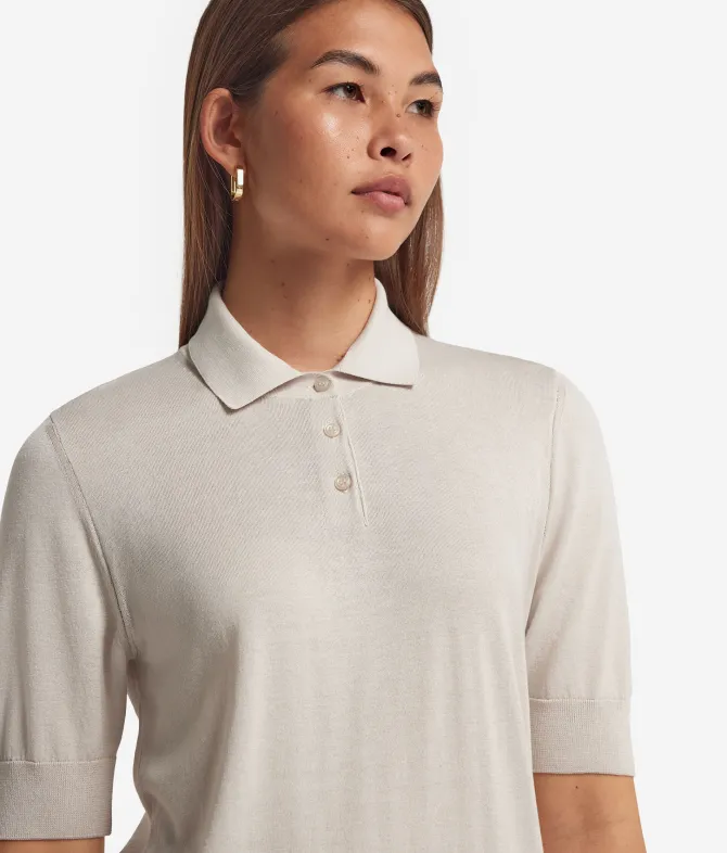 Polo in seta e cotone