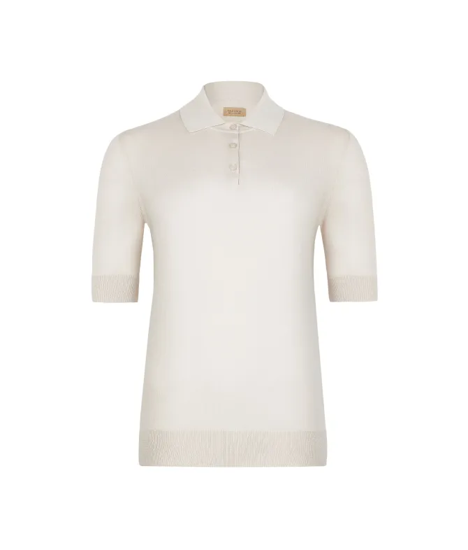 Polo in seta e cotone