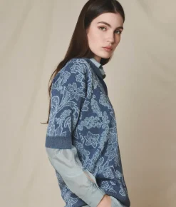 Polo jacquard botanico