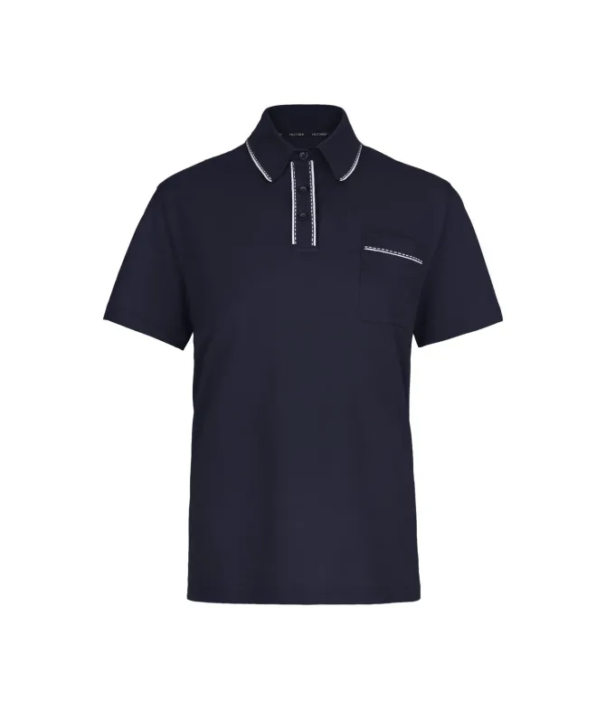 Polo piquet in cotone e seta