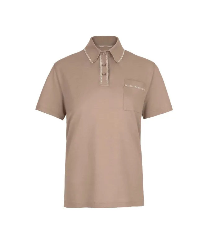Polo piquet in cotone e seta