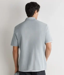Polo piquet in cotone seta