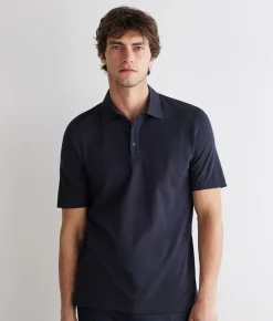 Polo piquet in cotone seta