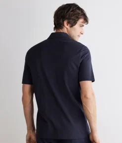 Polo piquet in cotone seta
