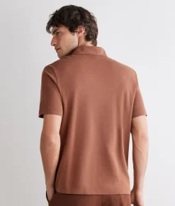 Polo piquet in cotone seta
