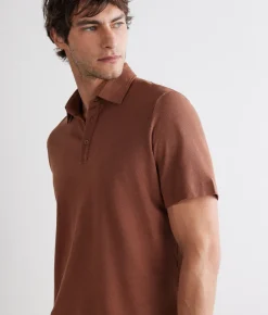 Polo piquet in cotone seta
