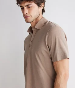 Polo piquet in cotone seta