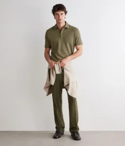 Polo piquet in cotone seta