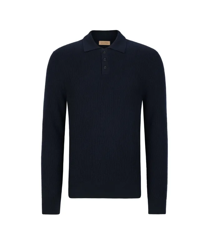 Polo punto waffle in Cashmere Ultrasoft