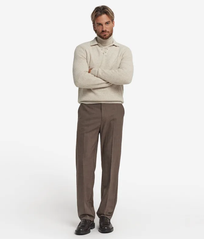 Polo punto waffle in Cashmere Ultrasoft