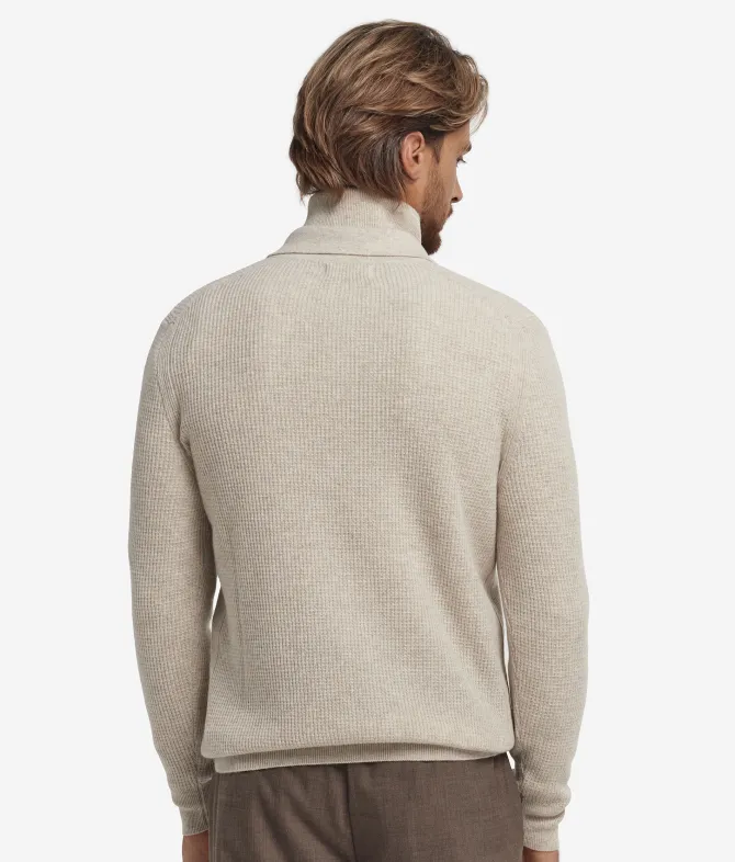 Polo punto waffle in Cashmere Ultrasoft