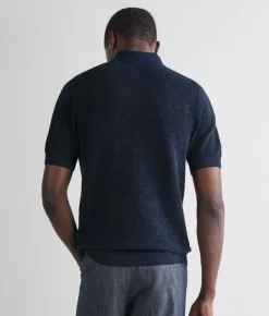 Polo punto waffle in cotone