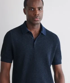Polo punto waffle in cotone