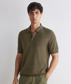 Polo punto waffle in cotone