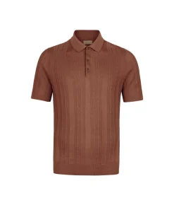 Polo trecce coste in lino e cotone