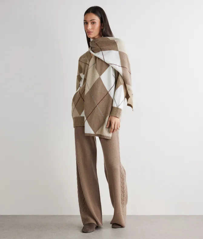 Stola a rombi in Cashmere Ultrasoft