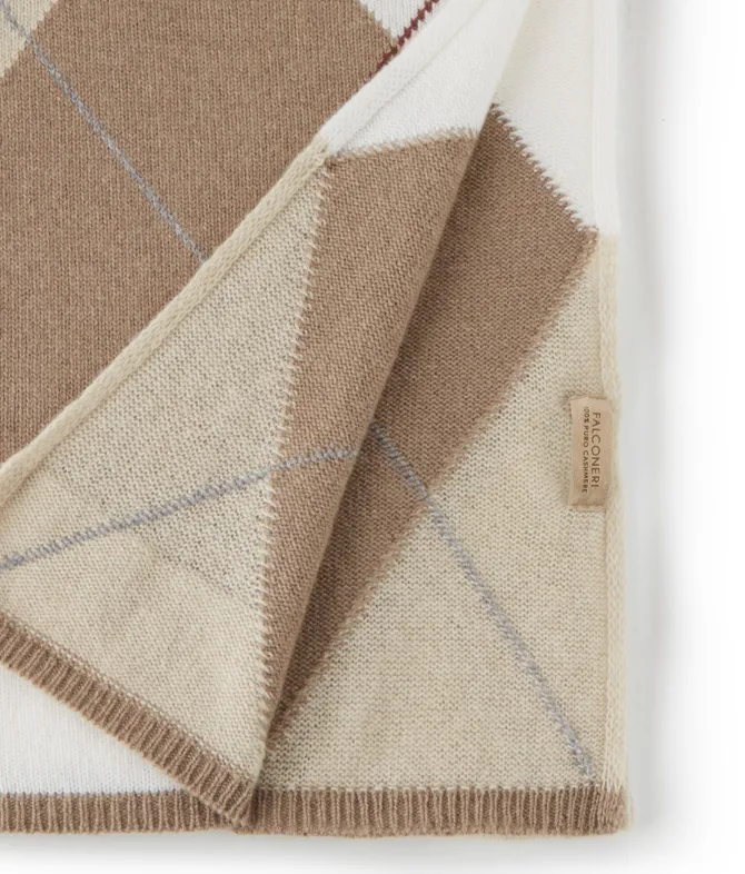 Stola a rombi in Cashmere Ultrasoft