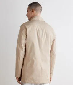 Trench tecnico in cotone e cashmere