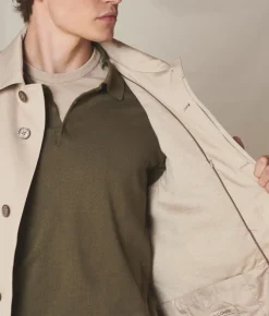 Trench tecnico in cotone e cashmere