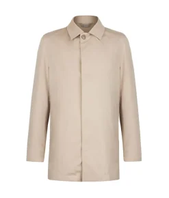 Trench tecnico in cotone e cashmere