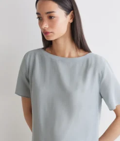 T-shirt barchetta in seta e modal