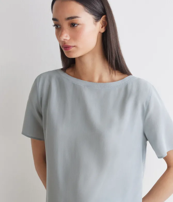 T-shirt barchetta in seta e modal