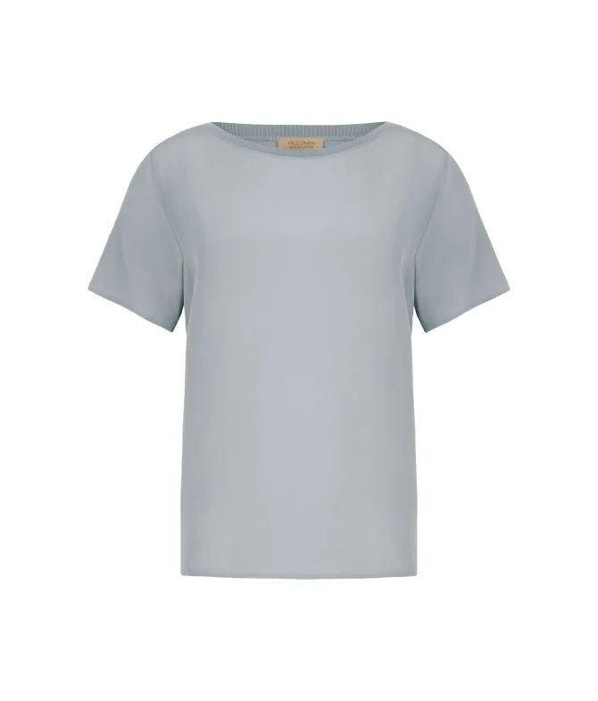 T-shirt barchetta in seta e modal