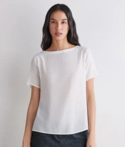 T-shirt barchetta in seta e modal