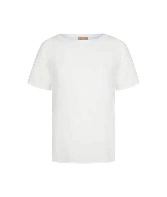 T-shirt barchetta in seta e modal