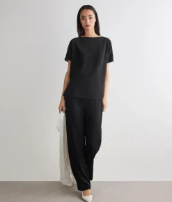 T-shirt barchetta in seta e modal