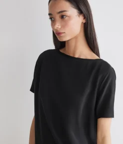 T-shirt barchetta in seta e modal