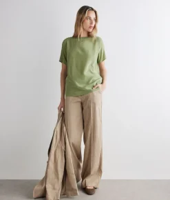 T-shirt barchetta in seta e modal