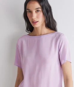 T-shirt barchetta in seta e modal