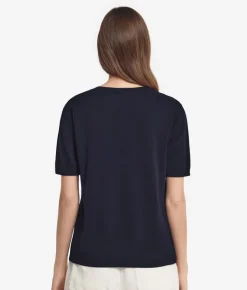 T-Shirt con scollo a V in cotone fresh