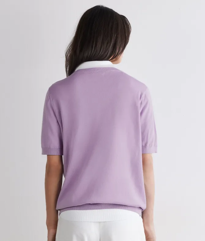 T-Shirt con scollo a V in cotone fresh