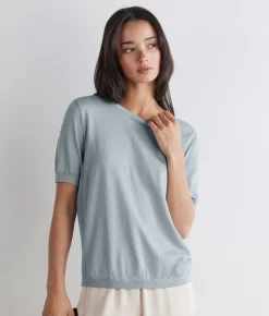 T-Shirt girocollo in cotone fresh