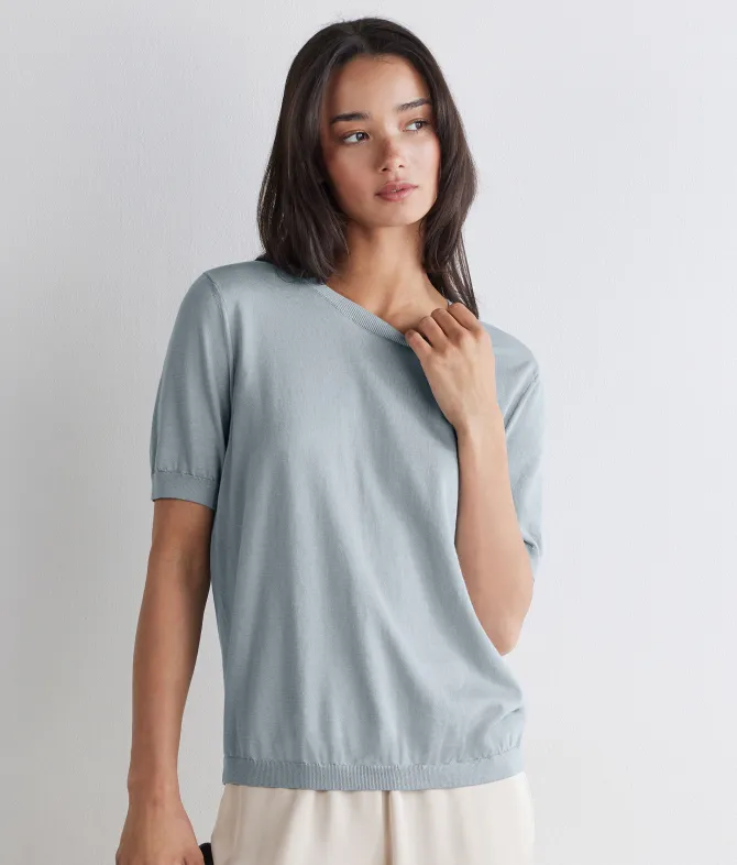 T-Shirt girocollo in cotone fresh