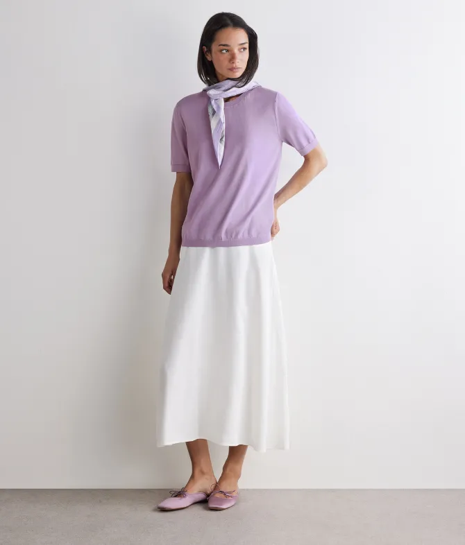 T-Shirt girocollo in cotone fresh