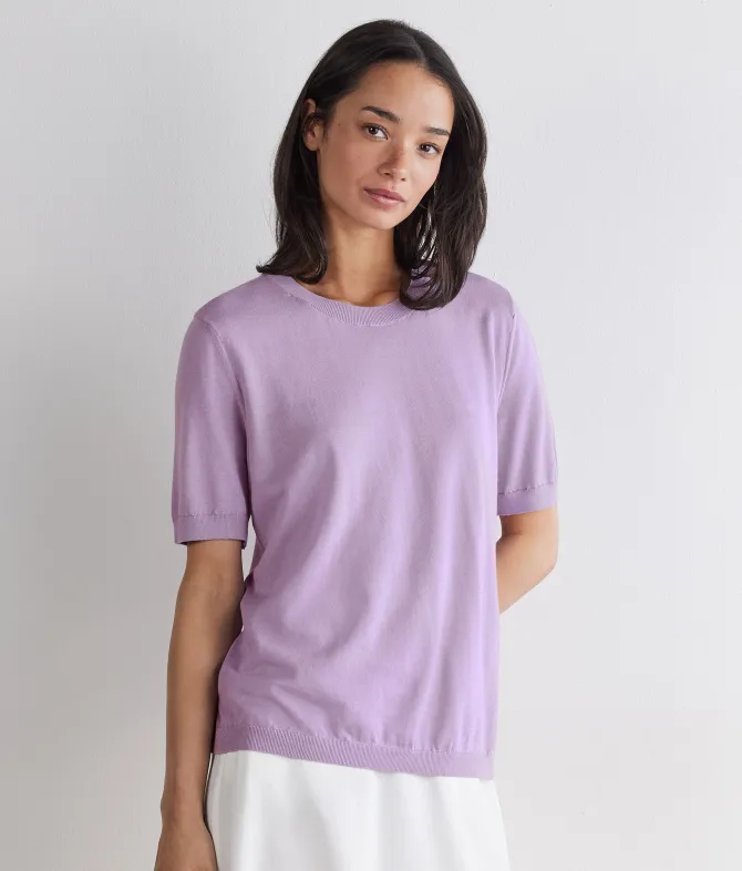 T-Shirt girocollo in cotone fresh