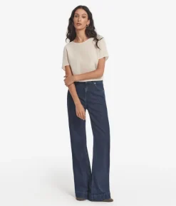 T-Shirt girocollo in seta e modal