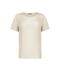 T-Shirt girocollo in seta e modal