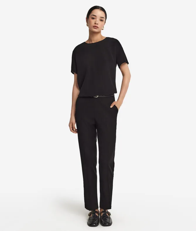 T-Shirt girocollo in seta e modal