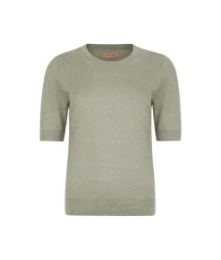T-shirt girocollo lino e cotone