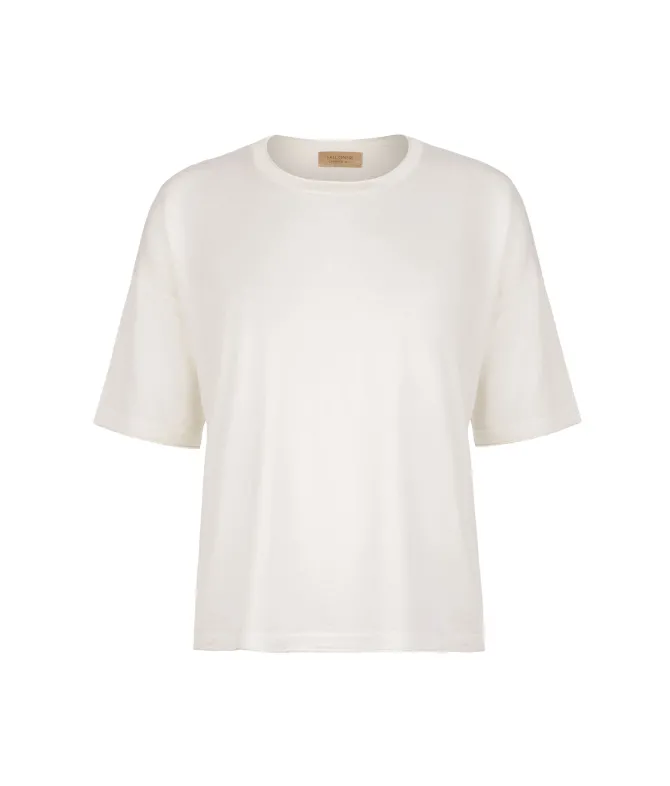 T-shirt over in Cashmere Silkfine