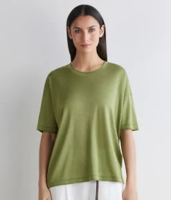 T-shirt over in Cashmere Silkfine