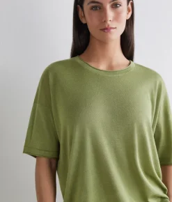 T-shirt over in Cashmere Silkfine
