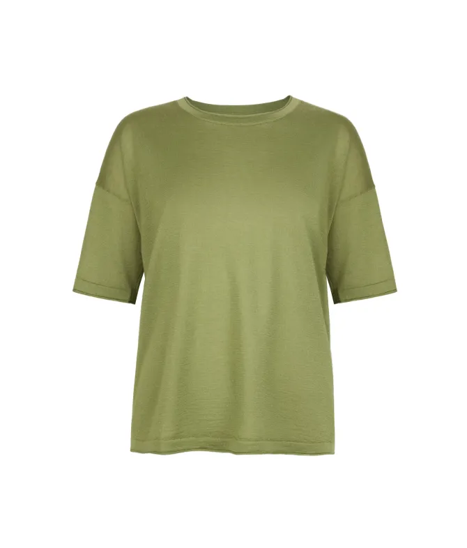 T-shirt over in Cashmere Silkfine